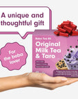 Taro  Brown Sugar Boba Tea Kit With Straws  Drink Pearly Original  Taro Bubble Tea Powder With Brown Sugar Tapioca Boba Pearls DIY Kit Taro Boba Tea Kit Instant Bubble Tea Kit Variety 10 Pack