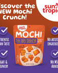 Sun Tropics Mochi Snack Bites, Thai Bird Sriracha Flavor- 3.5 oz (6 Pack)| Crispy Spicy Mochi Bites, Rice Nuggets | Mochi Puff Rice Crackers- Gluten Free & Dairy Free- No MSG Added | Asian Rice Snacks