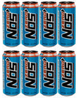 NOS Energy Drink 16 Fl Oz 8 Pack Zero Sugar