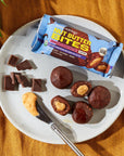 Sweet Nothings Chocolate USDA Organic Nut Butter Bites Protein Bar Nut  Date Snack Filled with Peanut Butter 122 Bite Value Packs  No Added Sugar Plant Based Vegan Only 7 Ingredients