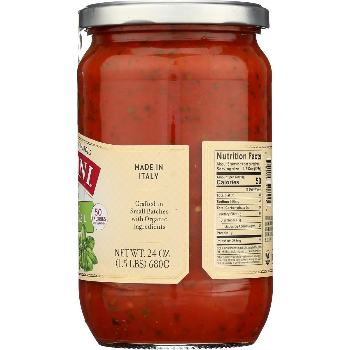 Lucini Organic Tomato Basil Sauce 255 Ounce