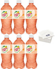 Canada Dry Ginger Ale 20oz Bottles Pack of 6 Peach with Bay Area Marketplace Napkins