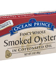 Ocean Prince Smoked Oysters in Cottonseed Oil 3Ounce Cans Pack of 18