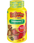 L’il Critters Immune C Daily Gummy Supplement Vitamin for Kids, for Vitamin C, D and Zinc for Immune Support, Orange, Lemon and Cherry Flavors, 190 Gummies