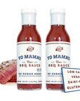 Keto Barbecue BBQ Sauce by Yo Mama's Foods - (Pack of 2) - Vegan, No Sugar Added, Low Carb, Low Sodium, Gluten Free, Paleo, and Made with Whole Non-GMO Tomatoes!