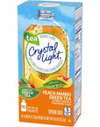 Crystal Light On The Go Peach Mango Green Tea Drink Mix 10Packet Box Pack of 8