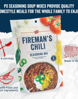 PS Seasoning Firemans Chili Seasoning Mix  Easy to Use Instant Chili Mix  Onepot Chili Seasoning