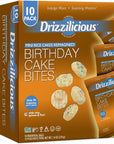 Drizzilicious Mini Rice Cakes Birthday Cake  Rice Crisps Healthy Snack for Adults and Kids Flavored Rice Cakes Vegan Gluten Free Allergen Free Only 90 Calories Per Bag  074 oz Pack of 10