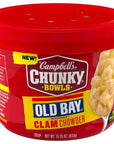 Campbells Chunky Soup OLD BAY Seasoned Clam Chowder 1525 oz Microwavable Bowl