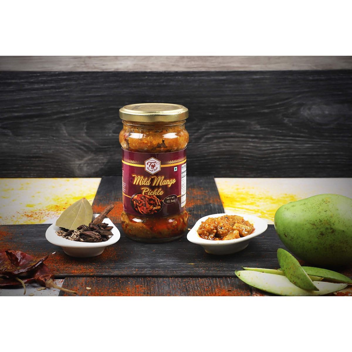 TAJ Gourmet Mild Mango Pickle Mild Mango Achar 300g 105oz