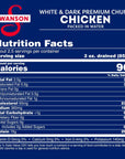 Swanson White and Dark Premium Chunk Canned Chicken Breast in Water Fully Cooked Chicken 975 OZ Can