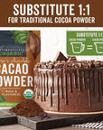 Viva Naturals Organic Cacao Powder, 1lb - Unsweetened Cacao Powder With Rich Dark Chocolate Flavor, Perfect for Baking & Smoothies, Non-GMO, Certified Vegan & Gluten-Free, 454 g