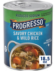 Progresso Reduced Sodium, Savory Chicken & Wild Rice Soup, 19 oz.