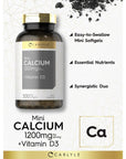 Calcium with D3 | 1200mg | 300 Mini Softgels | Non-GMO and Gluten Free Supplement | by Carlyle