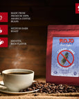 Rojo Elephant CicadaFree Handcrafted Ground Coffee Made From 100 Arabica Beans Premium MediumDark Roast Smooth Rich Flavor 11 0z Pack