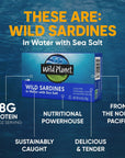 Wild Planet Wild Sardines in Water Sea Salt Tinned Fish Sustainably WildCaught NonGMO Kosher Keto and Paleo 3rd Party Mercury Tested 44 Ounce Single Unit