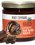 Kings Cupboard Organic Hot Fudge Sauce  The Perfect Hot Chocolate Sauce for Topping Ice Cream  Desserts Coffee Drizzle Baking Fondue GlutenFree Kosher All Natural 72 oz