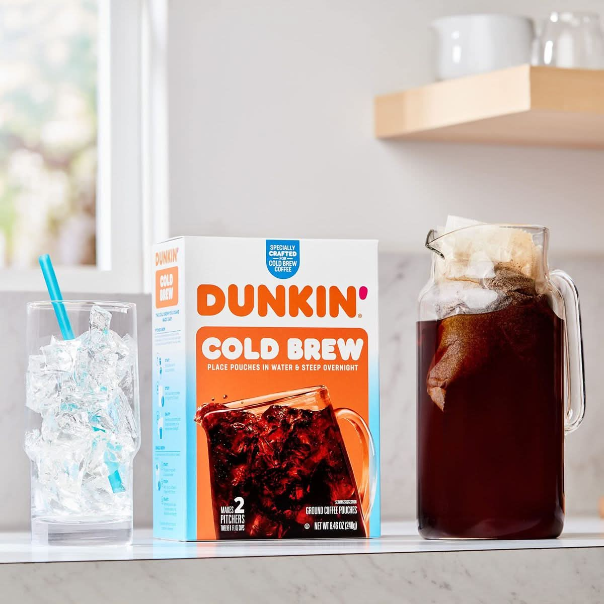 Dunkin Cold Brew Ground Coffee Packs 846 Ounces Pack of 6