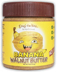 Crazy Go Nuts Walnut Butter - Banana, 9 oz (1-Pack) - Healthy Snacks, Keto, Vegan, Low Carb, Gluten Free, Superfood - Natural, Non-GMO, ALA, Omega 3 Fatty Acids, Good Fats and Antioxidants