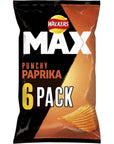 Walkers Max Paprika Crisps 6x27g