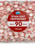 Arcor Starlight Peppermint Candy Bulk  1 Pound Approx 90 Candies  Bulk Candy Peppermint Mints  Hard Candy Individually Wrapped  Christmas Hard Candy Mints Individually Wrapped  Holiday Mints  Hard Candy Bulk