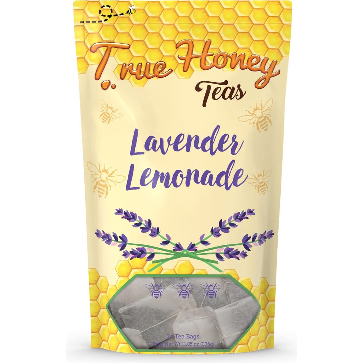 True Honey Lavender Lemonade Tea Bags  Tranquil Tea for Sleep Stress Relief and Calm  All Natural Organic Chamomile Herbal CaffeineFree Blended with Honey Crystals  24 Count