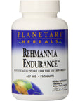 Planetary Herbals Rehmannia Endurance Tablets, 75 Count