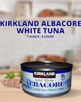 Worldwide Nutrition Bundle Compatible with Kirkland Signature Solid White Albacore Tuna  Premium Quality and Deliciously Versatile Tuna  8 Counts of 7 Ounce Cans and MultiPurpose Key Chain