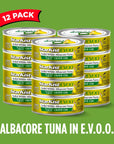 StarKist EVOO Solid White Albacore Tuna in Extra Virgin Olive Oil 45 Oz Pack of 12