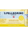 SPellegrino Essenza Lemon Lemon Zest Flavored Mineral Water with CO2 Added 1115 Fl Oz Can