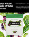 Possible SuperGreens  Superfoods Powder Mix with 23 Whole Food Ingredients  Vegan Organic PlantBased Wellness  GlutenFree USDA Organic  Clean Label  1 Bag 30 Servings