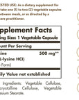 Solgar L-Lysine 500 mg, 250 Vegetable Capsules - Enhanced Absorption & Assimilation - Promotes Integrity of Skin & Lips - Collagen Support - Amino Acids - Non-GMO, Vegan, Gluten Free - 250 Servings