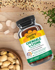 Country Life Chewable L-Lysine 600mg - 60 Tabs - Supports Immune Health - Supports Natural Collagen Production - Vitamin D - Elderberry - Great Taste