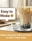 Instant Brown Sugar Boba Tea Kit With Straws  Drink Pearly Instant Bubble Tea Kit Instant Boba Kit Boba Kit Milk Tea Milk Tea Boba Kit Diy Boba Tea Drink Original Milk Tea Boba Set 10 Pack