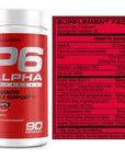 Cellucor P6 Alpha Advanced - Enhanced Support for Men | Supports Muscle Growth & Strength | Natural Support Supplement with TESTFACTOR, Ginseng, elevATP, DIM, SenActiv & Fenugreek - 90 Veggie Caps