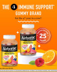 Airborne 750mg Vitamin C Gummies For Adults, Immune Support Gummies With Powerful Antioxidants Vit C & E - (2x63 count bottle), Assorted Fruit Flavor