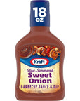 Kraft Sweet Onion Slow-Simmered BBQ Barbecue Sauce (12 ct Pack, 18 oz Bottles)