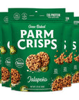 ParmCrisps - Jalapeno Cheese Parm Crisps, Made Simply with 100% REAL Cheese | Healthy Keto Snacks, Low Carb, High Protein, Gluten Free, Oven Baked, Keto-Friendly | 1.75 Oz (Pack of 6)