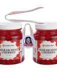 Members Mark Maraschino Cherries with stems 74 oz 2Count Set with Sophley Tong