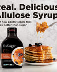 RxSugar Organic Pancake Syrup 2Pack  Allulose sweetener  DiabetesSafe Natural Sugar  Keto Certified  NonGMO Project Verified  GlutenFree Certified