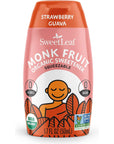 SweetLeaf Organic Monk Fruit Liquid Water Enhancer Strawberry Guava 17 Fl Oz Pack of 1