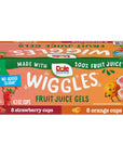 Dole Wiggles No Sugar Added Orange Fruit Juice Gels Snacks 43oz 16 Total Cups Gluten  Dairy Free Bulk Lunch Snacks for Kids  Adults