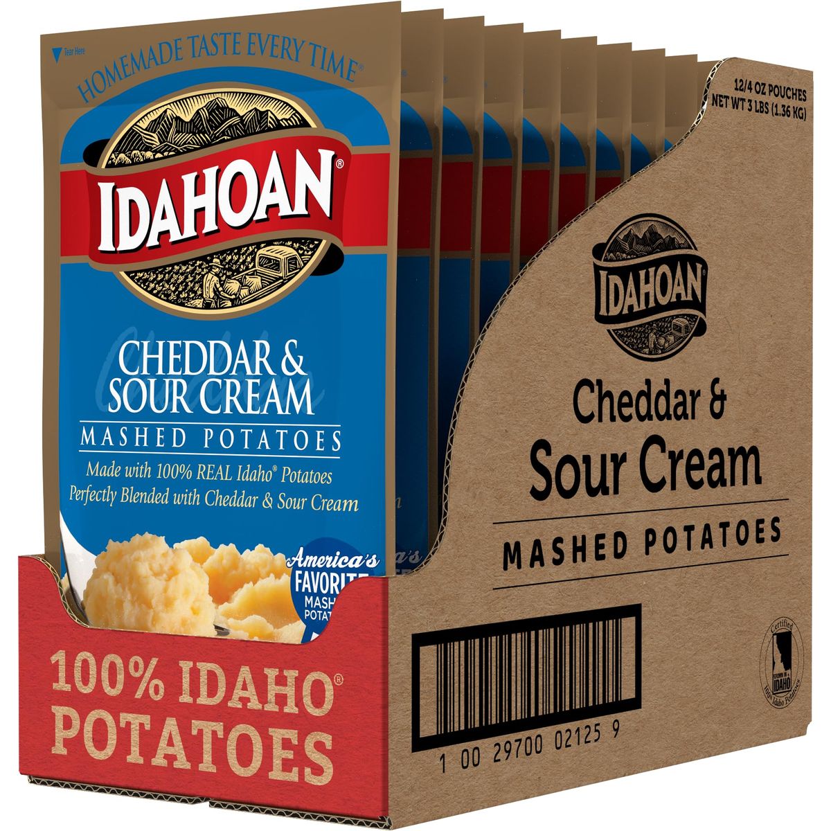 Idahoan Cheddar  Sour Cream Mashed Potatoes 4 oz Pack of 12