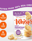 Whisps Cheese Crisps Variety Pack | Protein Chips | Healthy Snacks | Protein Snacks, Gluten Free, High Protein, Low Carb Keto Food | Parmesan, Cheddar, Asiago, Garlic Herb, Ranch (2.12 Oz, 5 Pack)