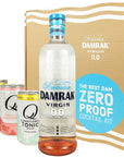 Damrak Virgin Zero Proof Cocktail Kit  Non Alcoholic CitrusForward Spirit 700 ml 3 Q Mixer Cans