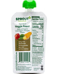 Sprout Organic Baby Food, Stage 4 Toddler Pouches, Green Veggie Power Pack, 4 Oz, Pack of 12