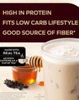 Atkins Iced Tea Latte Protein Shake Black Tea with Honey 15g Protein 3g Fiber 1g Sugar Made with Real Tea 12 Shakes