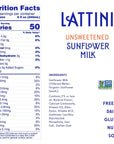 Lattini Unsweetened NonDairy Sunflower Milk  PlantBased Vegan Sustainable NonGMO  Allergen Free Milk Alternative 32 fl oz Pack of 6