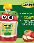 Motts No Sugar Added Applesauce 32 oz clear pouches 4 count