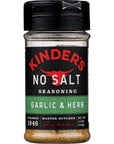 Kinder's No Salt Garlic And Herb Spice, Non GMO, Gluten Free, 2.4 Ounce (Pack Of 8)